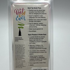 Tombow 56437 Fudenosuke Neon Brush Pen, 6-Pack. Hard Tip Fudenosuke Brush Pens