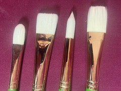 (4x) Artist’s Loft Firenze Paint Brushes Level 3, Filbert, Bright, Round, Flat