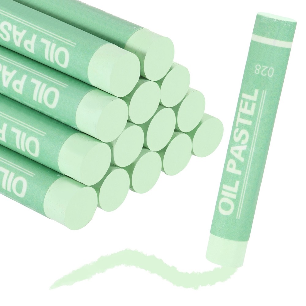 Soft Oil Pastels, Oil Pastel Crayons Blendable(Light Green, Pack of 16)