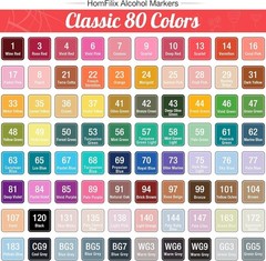 Markers, 80 Colors Dual Tip Art Markers Set – Perfect for Coloring