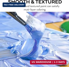 Nicpro 14 Colors Large Bulk Acrylic Paint Set (16.9 oz,500 ml) Rich Art Painting