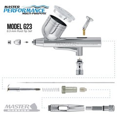 Precision 0.3 DUAL-ACTION Gravity Feed AIRBRUSH Set Kit Auto Paint Tattoo Hobby