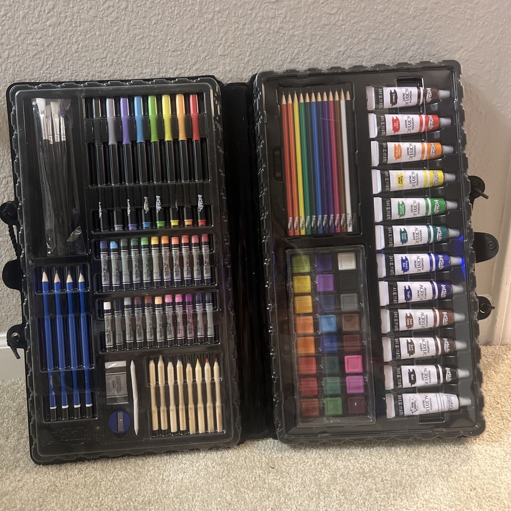 ArtSkills Premier Artist Set include Travel Art Case Acrylics Pencils Brush More