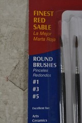 2 Pack Premier Artist Brushes Finest Red Sable Round Brushes #1 #3 #5 6 Total