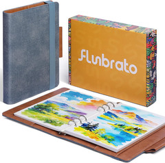 Watercolor Sketchbook A5 (8.3″ X 5.8″), 24 Sheets 100% Cotton Cold Press 300GSM