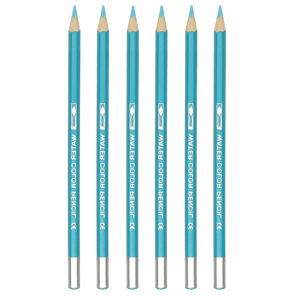 6Pcs, Watercolor Pencil for Coloring Drawing Painting Sky Blue