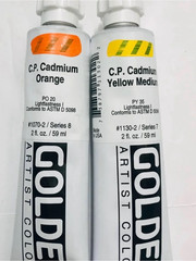New GOLDEN heavy body acrylic high series paint lot of 10. All 2 oz tubes