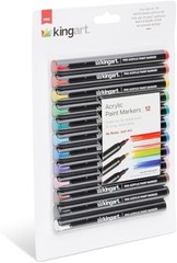 Pro Fine Point 12 Colors Acrylic Paint Markers Calligraphy Illustration Kit