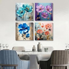 4 Pack Paint By Numbers Kit 4 Pack Vibrant Scenic Nature Full Drill Wall Art