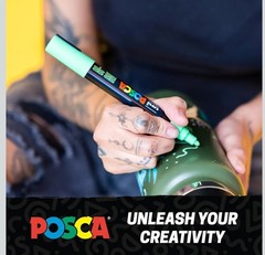 Uni POSCA PC-5M Water-Based Paint Markers (8 Pack) 1.8-2.5mm – Brand New!