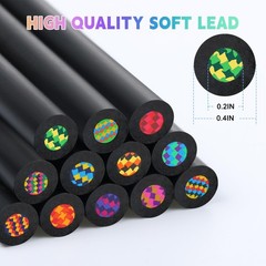 12 Colors Rainbow Pencils for Kids Adults, 24 Pack Rainbow Colored Pencil Art…