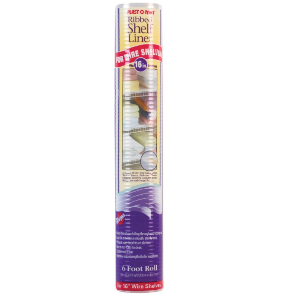 Warp’s WSPM-606-C Plast-O-Mat Clear Ribbed Shelf Liner 15-1/2 in. x 6 ft.