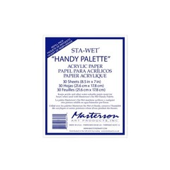 Sta-Wet Handy Palette Acrylic Palette Paper Refill, 8.5 x 7 inches, 30 Sheets