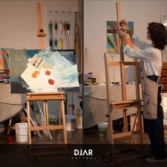 Large H-Frame Art Easel for Painting, Hold Canvas up to 49’’, Natural