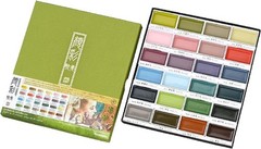 Kuretake GANSAI TAMBI Watercolor Paint Set 24 Colors II – Art Nouveau, Free Ship