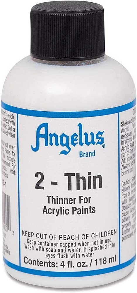 Angelus 2 Thin Acrylic Leather Paint Thinner 1 oz – 4 oz