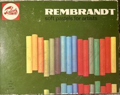 REMBRANDT SOFT PASTELS for Artists Talens 45 Count Vintage Used 0.4”x2.9” /300C