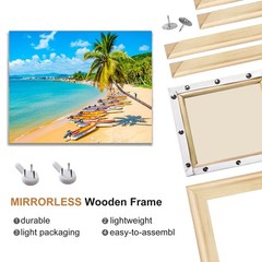 2 Pack DIY Canvas Stretcher Bars 16×20 Inch Canvas Frame, Sturdy Stretcher Fr…