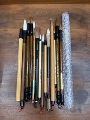 Chinese Brush Painting Art Supply Lot OAS Brushes Walter Foster Kit Paper Ink