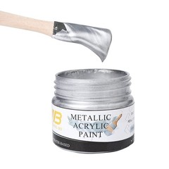 YongBo Metallic Silver Acrylic 3.38 Fl Oz (Pack of 1), 100ml Paint