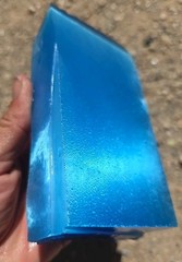 Turquoise Fiber Optic Glass Lapidary Flintknapping Arrow Cabochon 1.3#