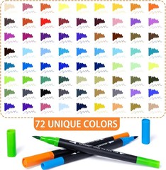 Professional Dual Tip Marker Set – 72 Vibrant Colors for Ultimate Artistry