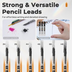 Nicpro 37PCS Art Drawing Supplies Kit, Metal Mechanical 37, Black Silver gray