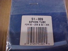 BADGER AIR BRUSH ACCESSORIES 51-009 = SIPHON TUBE: 50-208 & 50-308 (NEW)