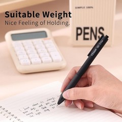 Professional Quality Black Gel Pens 12 Pack – Fast Dry, Retractable, 0.7mm