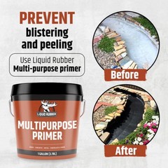 Liquid Rubber Multipurpose Primer – Use on 1 Gallon (Pack of 1), Clear