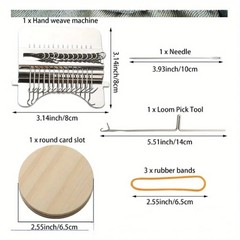 DIY Wooden Braiding Loom Hand Knitting Tool Weaving Stitch Craft Machine