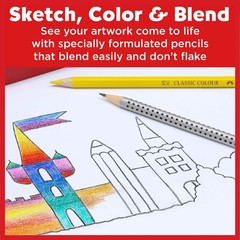 Classic Colored Pencils Tin Set, 48 Vibrant Colors In Sturdy Metal Case