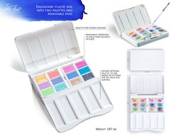 12 Watercolor White Nights® Paint Set PASTEL COLORS Full Pan Palette RUSSIA