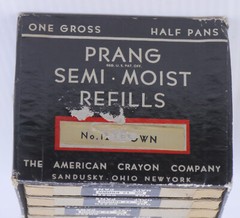 VINTAGE UNOPENED BOX OF 12 PRANG HALF PAN WATERCOLOR PAINTS, PICK COLOR!