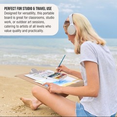 US Art Supply® 11″x17″ Artist Field Sketch Tote Board Drawing Heavy-Duty Clip