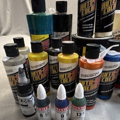 Lot of Auto Air Colors Custom Automotive Airbrush Paint Createx Supplies Mixer