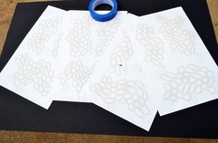 4PACK Camouflage EasyPeel Spray Paint Cerakote Camo Gun Stencil WARPED HONEYCOMB