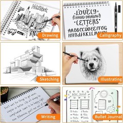 Dual Tip 12 Pack Black Markers: Ideal for Artists, Students & DIY Projects