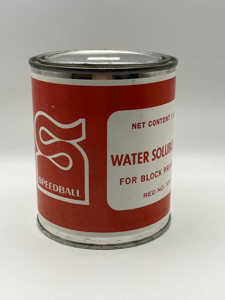 Vintage Speedball Water Soluble Ink 16oz 1lb Red 3701 Hunt Manufacturing USA