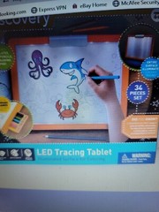 Discovery Kids LED Illuminated Tracing Tablet, 26 Piece Set With All Supplies