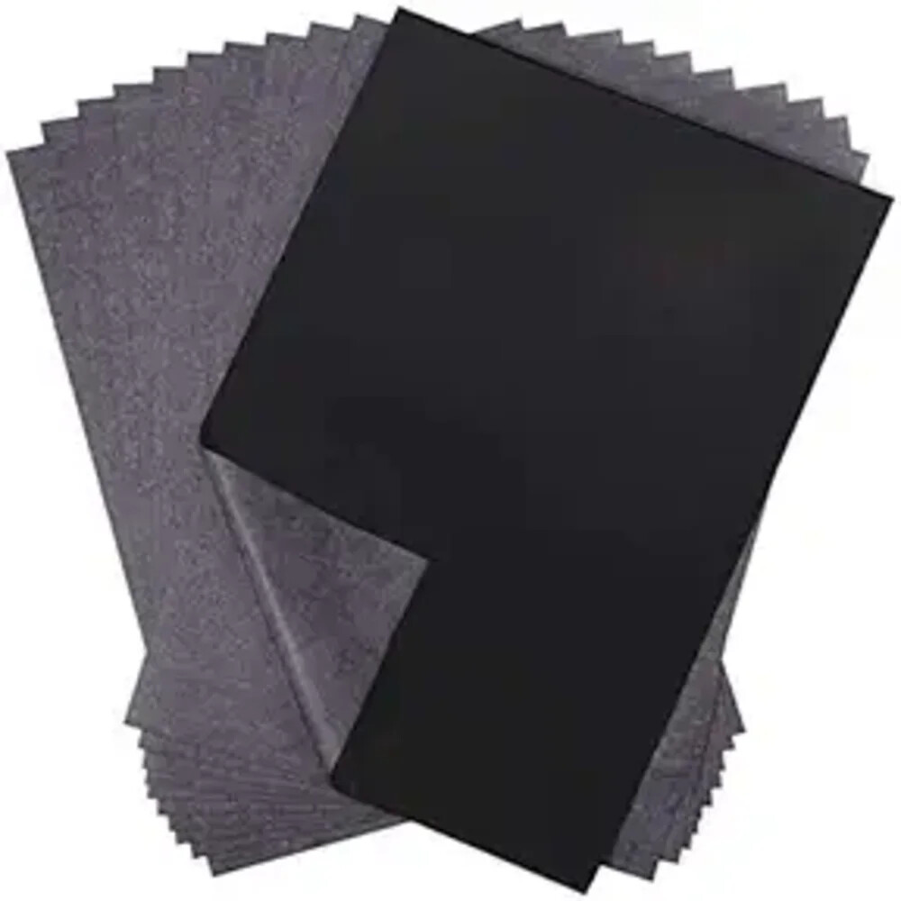 100 Sheets Carbon Paper Black Graphite Paper for Tracing on Wood Paper Canvas