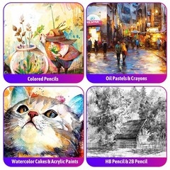 iBayam Teen Girl Gifts Trendy Stuff, 195Pack Art Kit Drawing Coloring Set for…