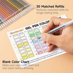 60 PCS Earth Tone Gel Pens 30 Brown Pen 30 Refills Adults Coloring Books
