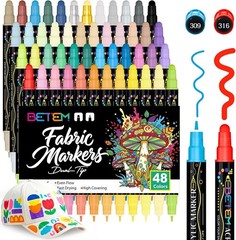 48 Vibrant Dual Tip Acrylic Paint Markers – Art Supplies for Every DIY Project