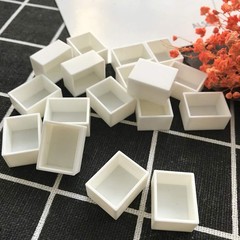 48Pcs Empty Watercolor Half Pans with Magnetic Strip White Plastic Palette NEW