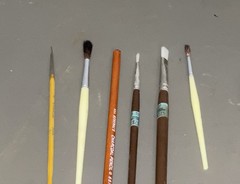 Vintage 1960s Craftint Oil Paint Kit Wooden Box w Brushes Solvent Easel 13 Tubes