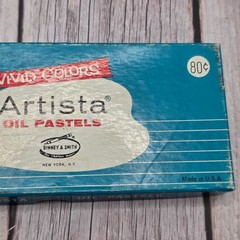 Artista Oil Pastels Binney & Smith Crayola 16 Vivid Colors Vintage Made in USA