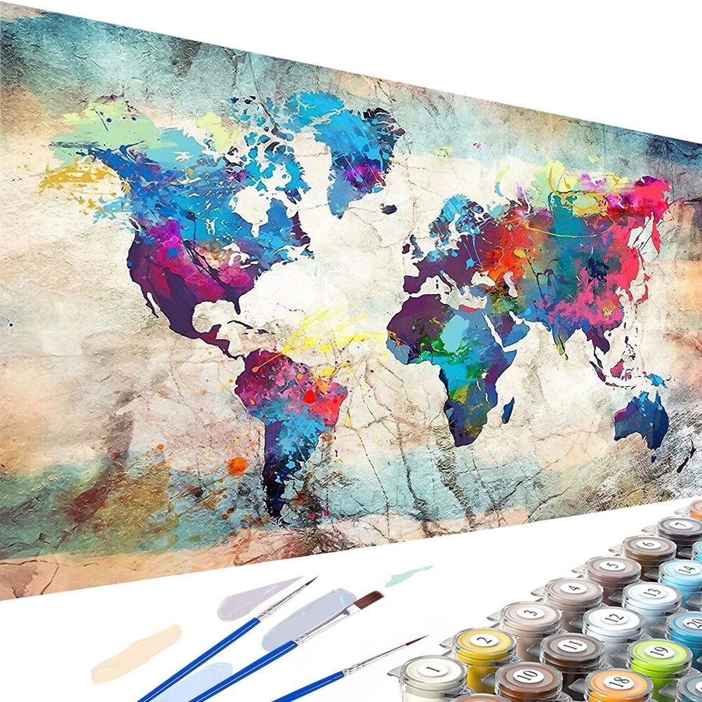 Paint by Number Kits for Adults on Canvas, Large Oil Acrylic Painting Kit
