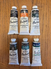 37-Tube Artist Oil Paint Lot Grumbacher Pre-Tested, Winsor & Newton, Mixed Use