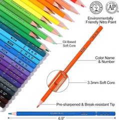 72-Color Colored Pencils Set with Coloring Book, Eraser, and Sharpener – Perfec